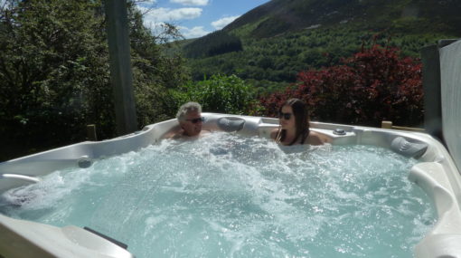 In the Granary Cottage hot tub