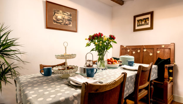 The dining area, perfect for a self catering mid wales holiday